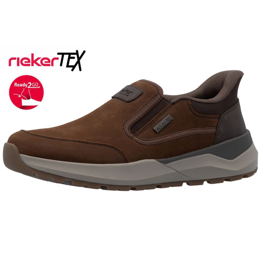 Rieker brun tex material